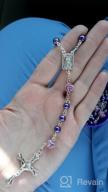 img 1 attached to Hedi 6Mm Purple Color Pearl Beads Rosary With 6Pcs Our Rose Our Facther Beads review by Mark Hobbs