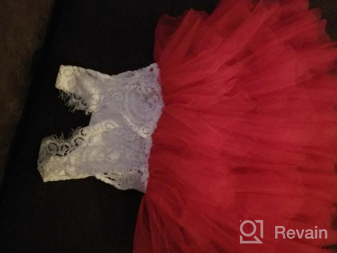 img 1 attached to NNJXD Girl's Lace Back 👗 Tutu Tulle Flower Girls Princess Party Dress review by Brad Fleming