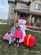 img 1 attached to 6 FT Inflatable Santa With LED Lights - Perfect Christmas Decorations For Outdoor Yard, Garden, Patio & Lawn Party! review by Shane Sanchez