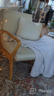 картинка 1 прикреплена к отзыву Современное акцентное кресло середины века с подушкой, 28,3 дюйма, мягкая льняная ткань, деревянный каркас, гостиная, спальня, балкон, стулья для чтения, 28,3 дюйма от Charles Notti