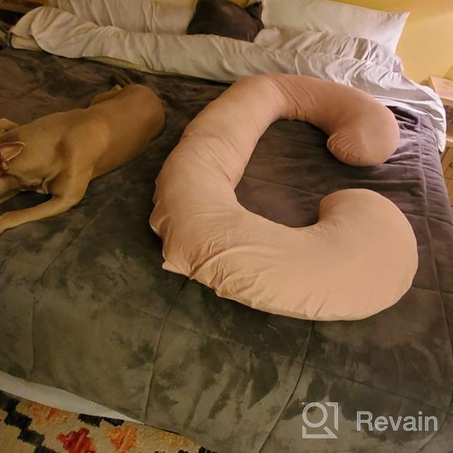 img 1 attached to C Shaped Maternity Body Pillow For Sleeping - INSEN Pregnancy Pillow With Velvet Cover review by Alejandro Anaya