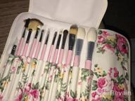 img 1 attached to 12-Piece Professional Makeup Brush Set With Floral Case - UNIMEIX Brushes For Powder, Liquid, Cream & More! review by John Souza