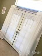 img 1 attached to Grey Thermal Insulated Door Curtains For French Doors - Set Of 2 Blackout Shades To Provide Privacy And Covering For Door Windows, 26 X 40 Inches - By HOMEIDEAS review by Timothy Richmond