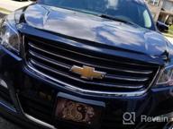img 1 attached to Smoke Color 20043 AVS Hood Shield Carflector Low Profile Fits 2013-2017 Chevrolet Traverse review by Leonard Beard
