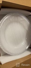 img 5 attached to 13 Inch Clear Plastic Charger Plates With Beaded Rim For Dinner Plate Decoration - Set Of 6 By MAONAME