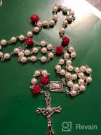 img 1 attached to 📿 Hedi HanlinCC 6mm Glass Pearl Beads Catholic Rosary with Lourdes Center Piece - Inspire Devotion with Exquisite Craftsmanship review by Danny Kimble