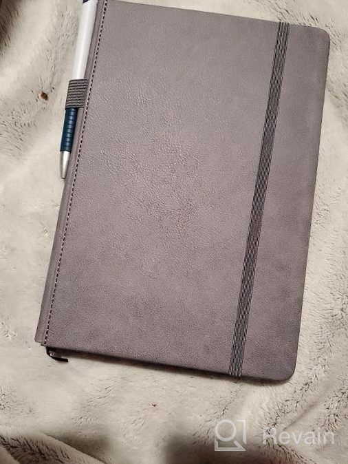 img 1 attached to 📔 JoyNote 2 Pack Hardcover Notebook, Premium Thick Paper Faux Leather Writing Journal with Pen Loop, 96 Sheets/192 Pages, 2 Bonus Plan Stickers, 5.75 x 8.25 inches, Gray review by Dave Albright