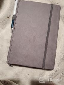 img 5 attached to 📔 JoyNote 2 Pack Hardcover Notebook, Premium Thick Paper Faux Leather Writing Journal with Pen Loop, 96 Sheets/192 Pages, 2 Bonus Plan Stickers, 5.75 x 8.25 inches, Gray