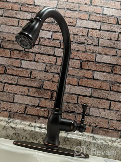 img 1 attached to Tohlar Gold Kitchen Faucet, Kitchen Faucets With Pull Down Sprayer, Stainless Steel Single Handle Kitchen Faucet Fit For 1 Or 3 Holes Kitchen Sink Faucet Gold Faucet For Kitchen Brushed Gold review by Kevin Silver