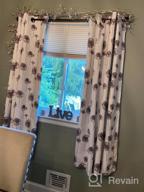 img 1 attached to Gray Dandelion Floral Botanic Thermal Insulated Blackout Curtains - 2 Layers, 2 Panels, Grommet Top, Energy Saving, Room Darkening - 52X84 Inches Each Panel By DriftAway review by Mike Woolford