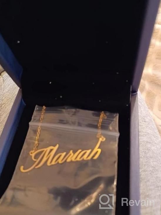 img 1 attached to TinyName Custom Name Necklace Personalized 18K Gold Plated Nameplate Customized Jewelry Gift For Women review by Becki Rodriguez