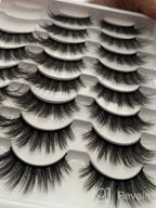 img 1 attached to Get The Perfect Look With JIMIRE'S Russian Strip Volume Eyelashes In Wispy Fluffy DD Curl - Natural Lashes Pack Of 16 Pairs review by Ashley Rogers