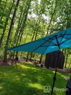 img 1 attached to ASTEROUTDOOR 11Ft Patio Market Umbrella With Push Button Tilt, Crank And 8 Sturdy Ribs For Lawn, Garden, Deck, Backyard & Pool - Red review by Nick Kussmaul