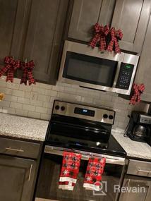 img 7 attached to 12 Pack Red Buffalo Plaid Christmas Wreath Bows - Velvet Bows For Indoor And Outdoor Decorations