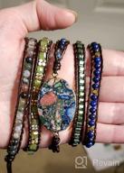 img 1 attached to Plumiss Boho Handmade Natural Stone 🌸 3 Wrap Bracelet: A Stunning Collection for Women review by Daniel Jackson