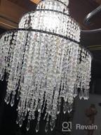 img 1 attached to Silver Acrylic Chandelier Shade, 3-Tier Beaded Pendant Lampshade With Crystal Beads And Chrome Frame For Bedroom, Wedding Or Party Decoration - 12.6 Inches Diameter review by Jim Worthington