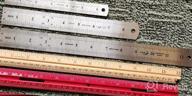img 1 attached to Stainless Steel Metal Ruler Set Of 3 - 6 Inch, 8 Inch And 12 Inch For Home School Office Daily Use review by Carrie Porter