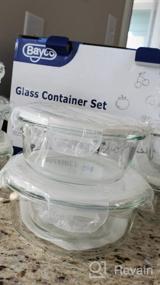 img 8 attached to Оставайтесь свежими и организованными с контейнерами для хранения из стекла Bayco - 9 наборов герметичных контейнеров для приготовления пищи в синем цвете.