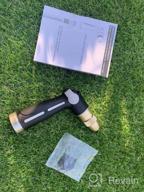 img 1 attached to High-Pressure Metal Garden Hose Nozzle With 4 Spray Patterns, Thumb Flow Control, On-Off Valve For Watering, Car, And Pet Washing - FANHAO review by Christopher Hicks