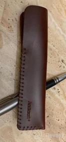 img 4 attached to Ancicraft кожаный держатель для ручек для одной перьевой ручки чехол ручной работы красный коричневый