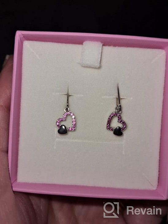 img 1 attached to 💎 Sterling Silver Zirconia Leverback Earrings: Glamorous Girls' Jewelry! review by Scott Hadlock