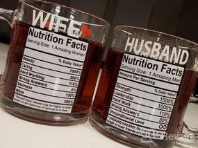 img 4 attached to Couple Up With This Funny And Sarcastic His And Hers Set - Husband And Wife Nutrition Facts Coffee Mugs Perfect For Anniversaries And Weddings!