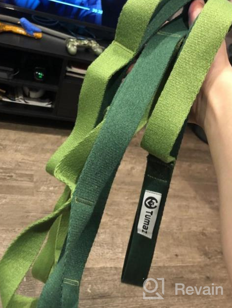 img 1 attached to Extra Thick Durable Soft 10-Loop Non-Elastic Stretching Yoga Pilates Physical Therapy Home Workout Flexibility Strap review by Curtis Richardson