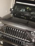 img 1 attached to Matte Black Topfire Upgraded Front Grill For Jeep Wrangler Rubicon Sahara Sport JK/JKU 2007-2018 With Logo review by Marcus Britton