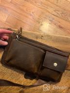 картинка 1 прикреплена к отзыву Versatile Leather Waist Pack For Outdoor Activities - Slim Cell Phone Purse And Wallet With Zipper - Perfect For Men And Women On The Go! от Vangele Carson