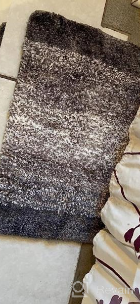 img 1 attached to Non-Slip Luxury Brown Microfiber Bath Rug Mat, Extra Soft And Absorbent Shaggy Carpet For Bathroom Floor, Tub And Shower 16X24, Machine Wash Dry. review by Albert Bohimia