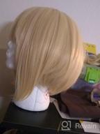 img 1 attached to Blonde Bun Anime Cosplay Wig For Halloween Costume Heroes - Linfairy Wig review by Jim Young