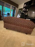 img 1 attached to Brown Velvet Plush Fabric Square Ottoman Slipcover Footstool Protector Cover Stretch With Elastic Bottom review by Jenny Davis