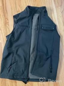 img 5 attached to MoFiz Men'S Lightweight Softshell Golf Vest Fleece Lined Warm Windproof Waterproof Hiking Sleeveless Jacket Zipper Pcokets