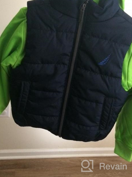 img 1 attached to 🧥 Boys' Nautica Midweight Water-Resistant Hybrid Fleece Hoody Quilted Vest review by Walt Smirnoff