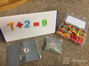 img 5 attached to Fun Learning With CHUCHIK ABC Magnetic Number Set For Kids And Toddlers: Foam Magnets, White Board, Pens, And Eraser In 5 Vibrant Colors