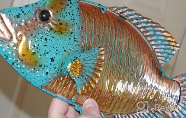 img 1 attached to 2PCS Metal Fish Wall Decor - Perfect For Outdoor Ocean, Beach & Pool Decoration! review by Chuck Shapiro