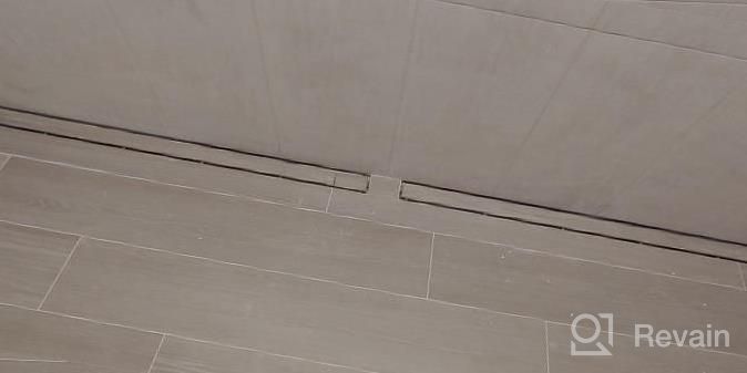 img 1 attached to Neodrain 54-Inch Linear Shower Drain With Tile Insert Grate, Brushed 304 Stainless Steel Rectangle Floor Drain Manufacturer With Leveling Feet And Hair Strainer review by Erick Roby