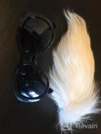 img 1 attached to Huge Fluffy White Gray Fox Tail Fur Cosplay Toy Alopex Lagopus Ring By Fosrion review by Digna Rodriguez