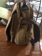 img 1 attached to Small Canvas Crossbody Shoulder Bag Messenger Work Bag - MyGreen review by Benjamin Cleveland