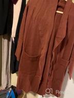 img 1 attached to Prinbara Long Knit Cardigan With Pockets: Women'S Casual Open-Front Sweater Jacket With Draped Sleeves review by Michael Ringgold