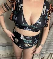 img 1 attached to Flaunt Your Beach Body In SPORLIKE'S Tropical Print Ruffle High-Waisted Bikini Set With Push-Up Cups For Women review by Nick Mitchell