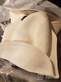 img 5 attached to Funky Junque Women’S UPF 50 Embroidered Adjustable Beach Sun Hat With Ponytail Messy Bun Option