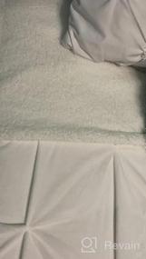 img 5 attached to KAWAHOME Super Soft Minky Blanket King Size Extra Warm Pleat Sherpa Winter 380GSM Одеяло для дивана-кровати, 108 "X 90" (Spa Blue)