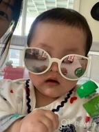 img 1 attached to Polarized Toddler Sunglasses W/ Strap - Retro Cat Eye Flexible Frame For Kids 0-24 Months review by Raymond Vogel