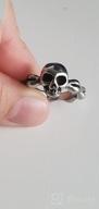 img 1 attached to Stainless Steel Skull Biker Ring review by Nathan Kumar