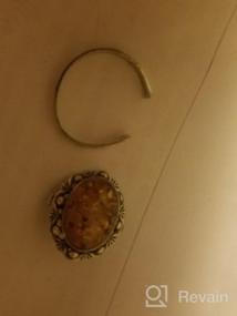 img 2 attached to Классическое кольцо из янтаря Балтийского моря и стерлингового серебра от Ian and Valeri Co: Вечная элегантность