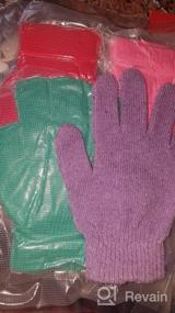 img 6 attached to Бемемо 4 пары перчаток без пальцев Половинные варежки Однотонные вязаные перчатки для мальчиков и девочек, идеально подходят для зимы