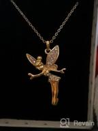 img 1 attached to Enchanting Tinkerbell Fairy Wings Necklace with Swarovski Elements - Stunning Gold Plated Pendant for Girls, Great as Fashion Jewelry Gift review by Ashley Watkins