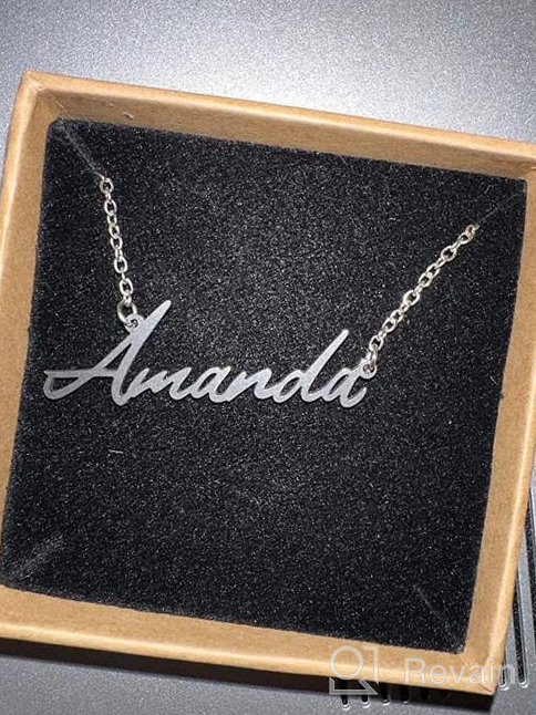 img 1 attached to Personalize Your Style with 💍 CLY Jewelry's Sterling Silver Custom Name Pendant review by David Boulanger