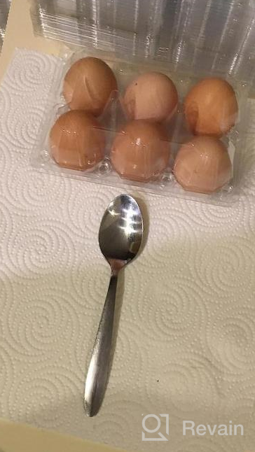 img 1 attached to Toplife Clear Plastic Eco-Friendly Egg Carton Set - 60 Ct., Securely Holds 6 Eggs with Sticker Labels review by Carlos Nolan